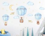 JM7343 Cute Hot-air Balloon Design Wall Sticker - Image 3