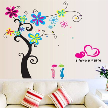 Ascent Decals Colorful Tree Wall Sticker for Kids Room size 60x90 df5105