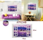 ay9234b Large Lavender Mountain 3D Window Scene View Removable Wall Sticker Decal - Image 14