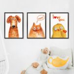 Cartoon Animal Wall Sticker Cute Animal Wall Sticker for Home Living Room Decoration - Image 2