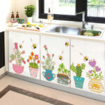 Creative Furniture Refurbishment Sticker Wardrobe Kitchen Cabinet Cabinet Door Waterproof PVC Wall Sticker Decorative Wallpaper Self-Adhesive - Image 2