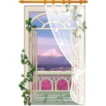 Windows Lavender 3D wall sticker PVC removable waterproof creative sticker, bedroom living room fresco SK9022B - Image 3