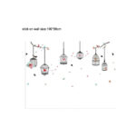 PG888  Girl's Walls Sticked with Bird Cages under Street Lamps and Loving Elk Composite Decoration Stickers - Image 5