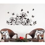 Black blossom and Butterfly wall Sticker jm7164 - Image 4