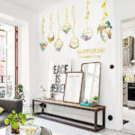 Wall Sticker Sk9351 Wreath Flower Leaf Bird Natural DIY Wallpaper Interior Sheet Peelable Sticker - Image 5