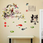 Removable Chinese Style Wall Sticker Magpie Plum Blossom Living Room - Image 6
