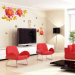 SK9334 Dahlia Flower Wall Decal size 60x90 - Image 2