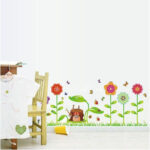 fashionbeautybuy Butterflies Flowers Leaves Bees Wall Sticker Decal Home Decor PVC Murals Wallpaper House Art Picture Living Room - Image 4