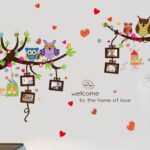 Cartoon Owls Photo Frame Wall Art Stickers Decal DIY Kids Bedroom Home Decor SK9121 - Image 2