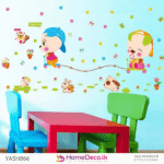 Cute Puppies Kids Wall Sticker | Buy This Cheerful Room Decor size 50x70 xls7100 - Image 3