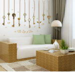 The Keys Of Love Wall Sticker SK-9115 Hanging Wall Paper PVC Removeable Wall Decor Wall Stickers - Image 6