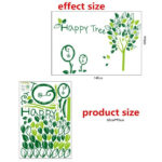 Removable paper wall decor vinyl sticker for kids room home decals happy tree sticker AY9021 - Image 3
