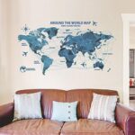 Kay Lara Wall Sticker World Map Stylish Wallpaper Sticker Removable DIY Wallpaper Sticker size 60x90  xh0960c - Image 3