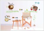 Ay7011  Wall Tattoo Cartoon Super Wings Deformation Plane Robot Baby Family Decoration Anime Poster Wall Sticker - Image 3