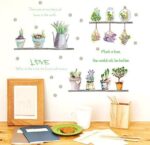 Sk7164 Green Plant Potted Wall Sticker - Image 3