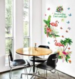 Flamingos Cartoon Wallpaper Background Decoration Removable TV Sofa Living Room Wallpaper-ek - Image 2