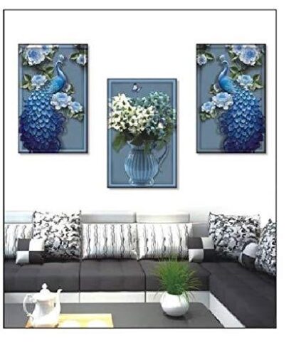 Plastic 3D Room Decorative Peacock Couple Painting (FD-HC007)