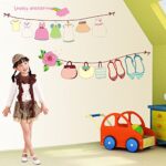 Mr.S Shop Living Room Sofa Bedroom Background Decorative Wall Stickers Creative Clothesline Beautiful Women Sticker size 50x70 xls7103 - Image 3