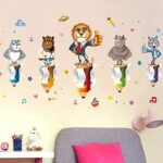 Animal World Sticker Cute Cartoon Room Nursery Children Room Stickers es size 60x90  xh9303 - Image 3