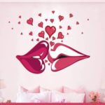 DM570065 Wall Stickers for Living Room Wall Stickers Wholesale Romantic Kiss Love Decorative Wall Stickers for Bedroom Bedroom Decor - Image 5
