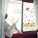 DNVEN 37 inches x 11 inches Love You Hearts Balloon Baseboard Stripe Window Glass Wall Decals Stickers Murals Removable Bedroom Nursery Kindergarten Children's Hospital size 50x70 sk7098 - Image 6