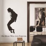 Michael Jackson Famous Silhouette with Quote Wall Decal Sticker size 60x90 jm8270 - Image 2