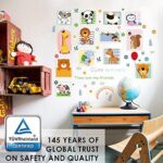 Baby Wall Stickers For Kids Room Decoration - Cartoon Animals Nursery wall Decal size 60x90 hm92023 - Image 2