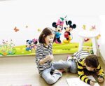 Cartoon Wall Sticker Mickey Mouse Minnie Wall Sticker Children Room Classroom Wall Sticker Bedroom Living Room WallpaperDF5086 size60x90 - Image 4