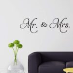 Letters Mr and Mrs Removable Family Wall Decals Lettering Vinyl Wall Art for Bedroom - Image 4