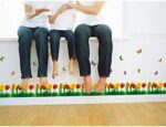 Tulip Flowers Butterflies Wall Stickers Removable Wall Decals Home Decor PVC Art Mural Baby Boys Girls Kids Bedroom Kitchen Decoration Wall Stickers Posters size 50x70 dlx501 - Image 3