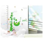 Outgeek Kids Growth Chart Wall Sticker Cute Pea Vine Height Chart Wall Paper Art Decor Decal for Nursery Bedroom one Size Green size 60x90  am9072 - Image 3