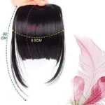 Aonmg Fake Fringe Fake bangs Clip Ons 6 Inch Short Straight Front Neat Wedding synthetic Hair Pieces Fake bangs For Women 4 6inches - Image 5