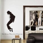 Jm 8270 Studio Briana Michael Jackson Famous Silhouette with Quote Wall Decal Sticker - Image 2