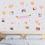 XL8249 Wall Sticker,YaBuy Romantic Hearts & Photo Frame Wall Sticker Removable Cute Pink Art Decal Room Decoration Reusable Wallpaper Photo Wall Sticker - Image 4