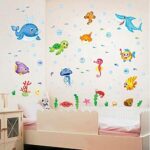Undersea World Fish Removable Waterproof Wall Sticker For Kids Nursery Baby Room size 50x70 xls7206 - Image 3