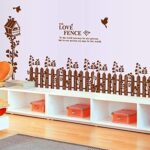 TYLOLMZ Brown Love Fence Birdcage Wall Sticker DM690036 - Image 6