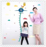 Gadgets Wrap Vinyl Giraffe Height Measurement Cartoon Wall Sticker for Kids Room Bedroom  size 50x70 sk7034