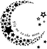 Gadgets Wrap Vinyl Moon and Stars Wall Pattern Moon DIY Star Wall Sticker size 50x70 xy6031 - Image 4