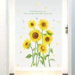 Sunflower Wall Stickers Butterfly Decals Removable Yellow Flower Butterflies Wallpaper Decor DIY Art Mural for Kids Room Bedroom Nursery Home Decoration - Image 2