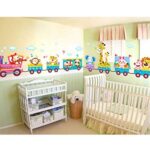 Cartoon Animals Train Wall Stickers XY1125 - Image 2