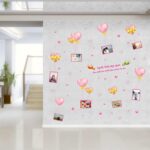 XL8249 Wall Sticker,YaBuy Romantic Hearts & Photo Frame Wall Sticker Removable Cute Pink Art Decal Room Decoration Reusable Wallpaper Photo Wall Sticker - Image 3