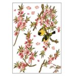 Soledi® DIY Wall Decal Peach Blossom Tree Branches Love Birds Removable Wall Mural Sticker Bedroom Living Room Home Art Wall Decor - Image 5