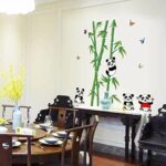 Ay9215 Oren Empower Playing Panda PVC Vinyl Large Wall Sticker for Kid's Room (Green, WxH-115 cm x 118 cm) - Image 6