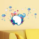 Pegatinas de pared y murales de dibujos animados Dumbo Pizarra Blanca Pegatina de pared para habitación de los niños, recámara de guardería, decoración de fondo autoadhesiva size 50x70 xls7137 - Image 4