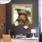The new 3D simulation cute dog wall sticker PVC removable art decal kids room Bedroom Pet shop background decorative wall stickers - Image 2