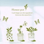 Ay7148 fashionbeautybuy Baby Boy's Wall Sticker English Letters Flower Pots Butterflies Paper Home Decal One Size Multi - Image 5