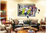 Winahppyhome 3D Fake Window Rugby Sports Wall Stickers - Image 2