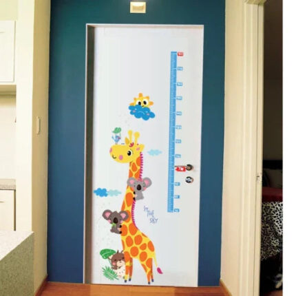 WALL STICKER TINGGI BADAN JERAPAH GROW UP ANIMAL SK9002 STIKER DINDING