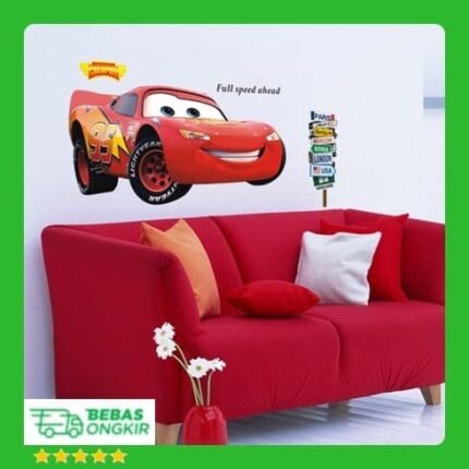 WALL STICKER STIKER DINDING SIRKUIT MOBIL ANAK MCQUEEN CAR AY9006 STIK