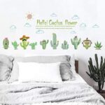 Cactu plant cartoon DIY wall stickers for Kids room Bedroom Kindergarten Eco-friendly Art Decals Murals Brand: Other - Image 2